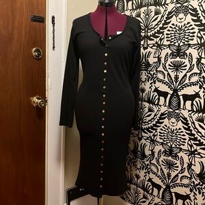 Missguided snap front ribbed dress size 14